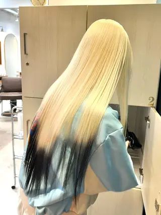 ロング ササキカズマ〻透明感 〻色落ち〻赤み消しのヘアスタイル