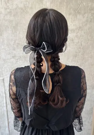ロング ヘアアレンジ エクステ|アレンジ Futaba🎀♡のヘアスタイル