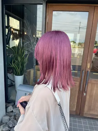 セミロング カラー 艶髪/透明感カラー/ 韓国/nonokaのヘアスタイル