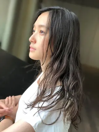ロング パーマ 及川 祐輔のヘアスタイル