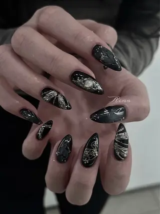 ネイル moca心斎橋店 Aina🐈⬛🤍のネイルデザイン