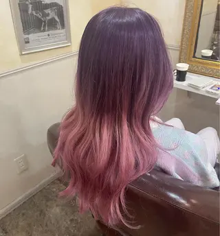 ロング カラー 岩谷/ブリーチ 🪽透明感カラーのヘアスタイル