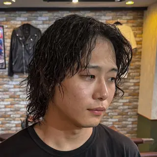 ミディアム パーマ キッズ 立川メンズカット/ メンズパーマ💈三上のヘアスタイル