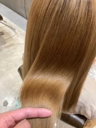 セミロング カラー メンズパーマ・ 美髪縮毛矯正・坂田のヘアスタイル