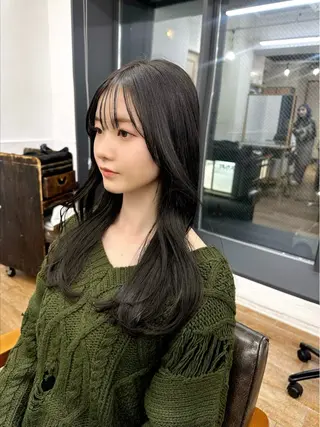 ロング カラー パーマ ヘアアレンジ メンズ キッズ 骨格レイヤーカット 🌿美髪縮毛矯正のヘアスタイル