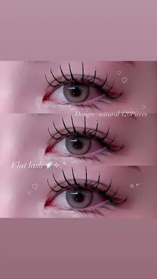 マツエク・マツパ 🎀束感/上下エク/ 𝙍𝙐𝘼 🎀のマツエク・マツパデザイン