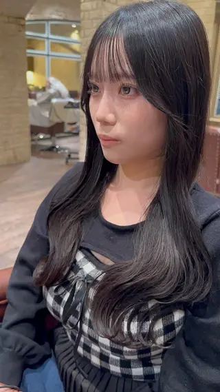 セミロング 福島 立也のヘアスタイル