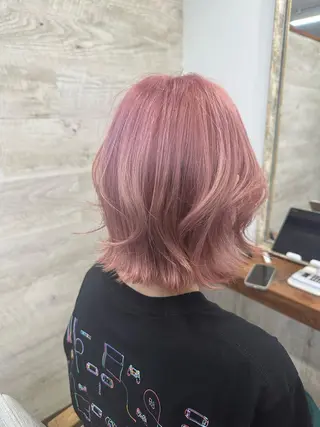 セミロング カラー ブリーチ koheiのヘアスタイル