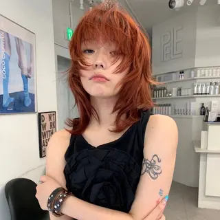 ミディアム カラー 山田 京介のヘアスタイル