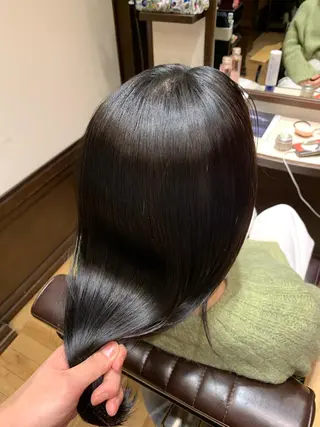 セミロング カラー ヘアアレンジ 韓国風🇰🇷うる艶 レイヤー/海青🫧のヘアスタイル