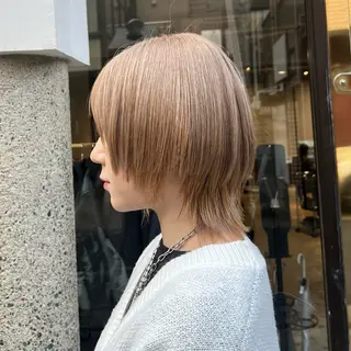 ショート カラー 赤みゼロ/透明感 カラー🌿KANTAのヘアスタイル