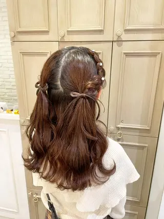 ロング ヘアアレンジ シールエクステ横浜 🐏☁️miminaのヘアスタイル