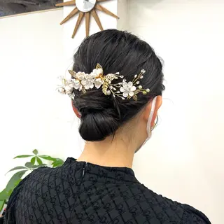 セミロング カラー ヘアアレンジ HIROKO / 透明感暖色カラー🎀のヘアスタイル