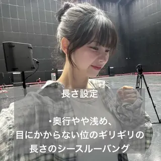 ロング 中顔面短縮 顔まわり新田大翔のヘアスタイル