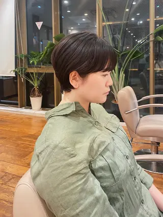 ショート カラー パーマ 🍃服部 雅哉🍃銀座◎のヘアスタイル