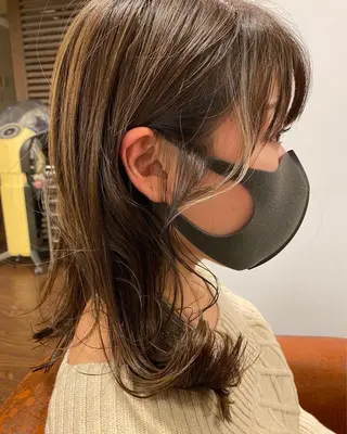 セミロング カラー liL  hair サトウリョウタのヘアスタイル