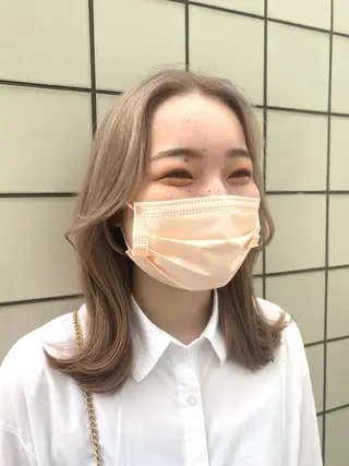 セミロング カラー 和歌山韓国ヘア🌙 MOEのヘアスタイル