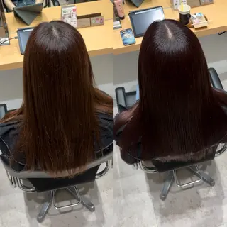 セミロング カラー 髪質改善ヘアケア 艶髪特化/上田のヘアスタイル