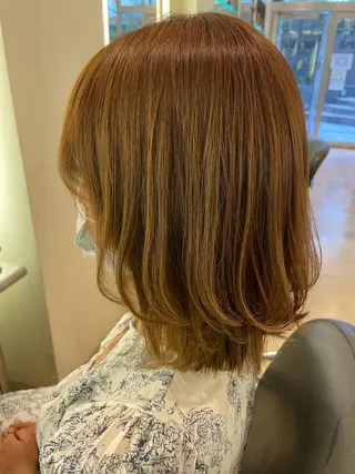 ミディアム 髪質改善イノアカラー 富澤ショウタのヘアスタイル