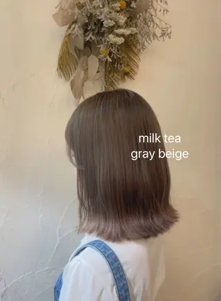 ミディアム カラー ヘアアレンジ 加藤あいり／大人 可愛いモテカラー♡のヘアスタイル