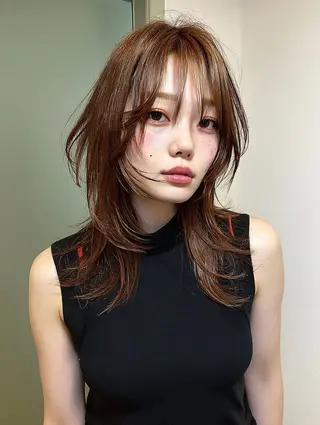 ミディアム カラー Hiroto/表参道 ブリーチカラー⚡️のヘアスタイル