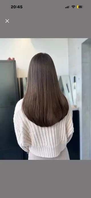 セミロング カラー パーマ 透明感/オリーブ/ グレージュ/YUKAのヘアスタイル