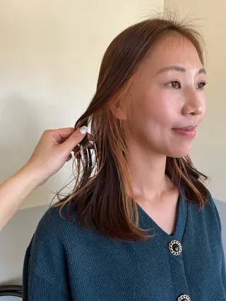 ミディアム 神谷 夏帆のヘアスタイル