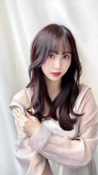 セミロング カラー 顔周り特化/韓国ヘア /レイヤー/吉野幸大のヘアスタイル