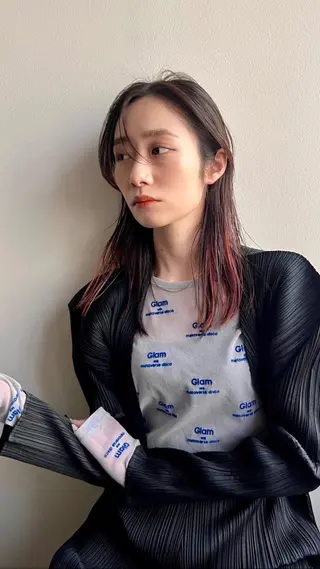 セミロング カラー パーマ ヘアアレンジ メンズ キッズ ネイル マツエク・マツパ アイブロウ ウルフレイヤーカット /チヒロのヘアスタイル