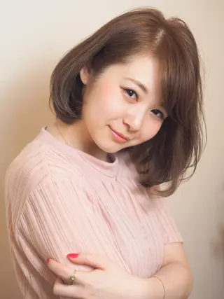 ミディアム パーマ ヘアアレンジ 坂本 直樹のヘアスタイル