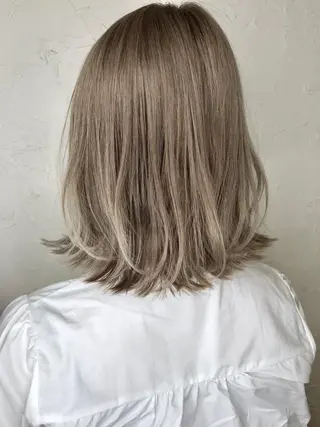 ミディアム カラー 盛れる顔周りカット ♥️韓国ヘア"ちぇるのヘアスタイル