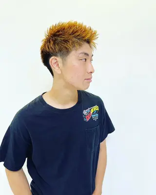 ショート カラー メンズ スタイリスト風間麗旺 メンズスタイル特化のヘアスタイル