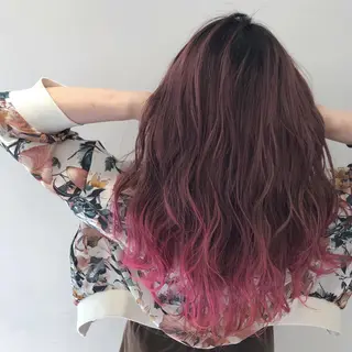 ロング カラー 渡邊 唯のヘアスタイル