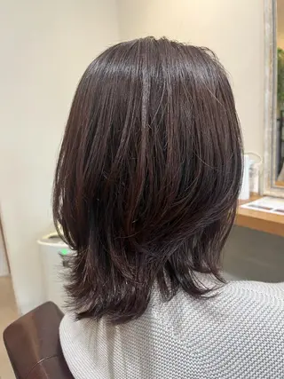 ミディアム カラー 三島 有佳里のヘアスタイル