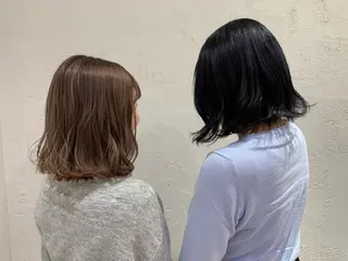 ミディアム カラー ヘアアレンジ 🫧透明感カラー/ ボブ/小笠原汐海🪽のヘアスタイル