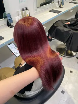 カラー 🇰🇷韓流暖色ヘア 🍒saaya🍒のヘアスタイル