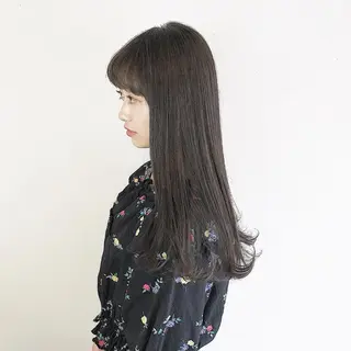 セミロング カラー カラーモデル募集中 美容室ハピスのヘアスタイル