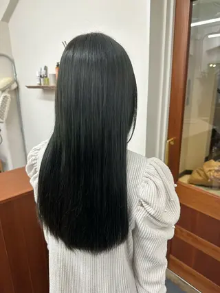 ロング カラー 縮毛矯正・透明感 カラー💙acoのヘアスタイル