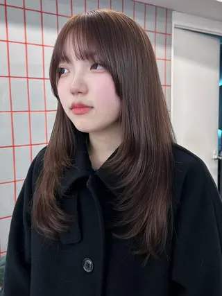 カラー 💍モテる艶髪 透明感カラー💖のヘアスタイル
