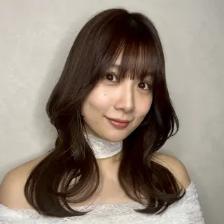 ミディアム RYU韓国ヘア/レイ ヤー/透明感艶カラーのヘアスタイル