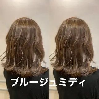 ミディアム レイヤー/ハイライト /立川/赤池宏隆のヘアスタイル