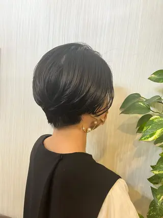 ショート パーマ ヘアアレンジ きむえり/髪質改善 /うねり広がり改善のヘアスタイル