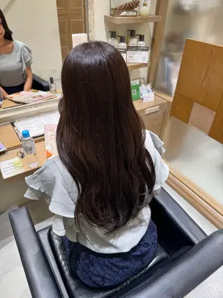 ロング カラー レイヤー/顔周り/透 明感カラー/うる艶のヘアスタイル