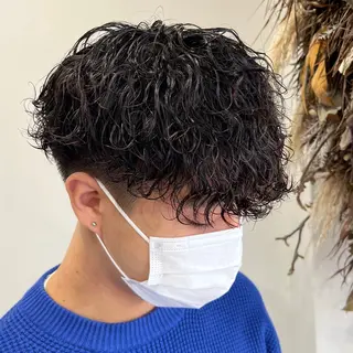 パーマ メンズ 川原 元気のヘアスタイル