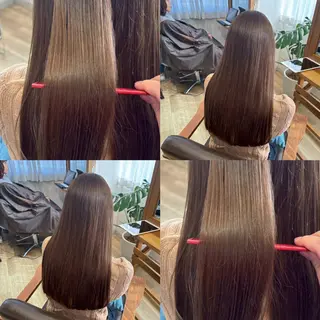 ロング カラー RINNO🌷透明感 カラー/縮毛矯正のヘアスタイル