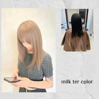 セミロング EARTH長岡 🌼渡辺まい🌼のヘアスタイル