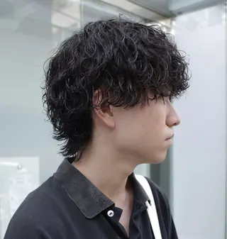 ミディアム パーマ メンズ 🌀パーマ特化 美容師🌀/しゅんのヘアスタイル