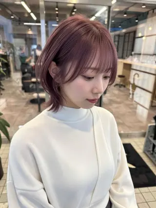 ショート カラー ヘアアレンジ ハイトーン特化🤍 浦住のヘアスタイル