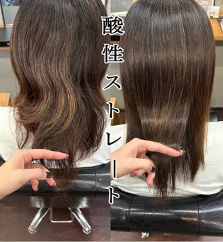 ロング ルプラボウ/ 内藤ほのか/艶カラーのヘアスタイル