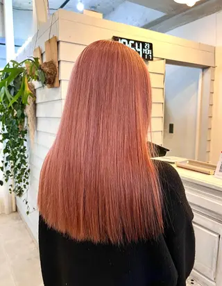 セミロング カラー ブリーチ有無Wカラー メンズパーマ大成のヘアスタイル